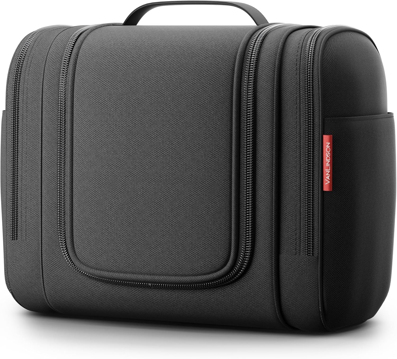 Vanlindson Beauty Case Da Viaggio XXL Donna E Uomo, 9 Litri, 3-In-1 Trousse Da Viaggio Da Appendere, Grande Porta Trucchi Impermeabile, Borsa Da Toilette, Nero
