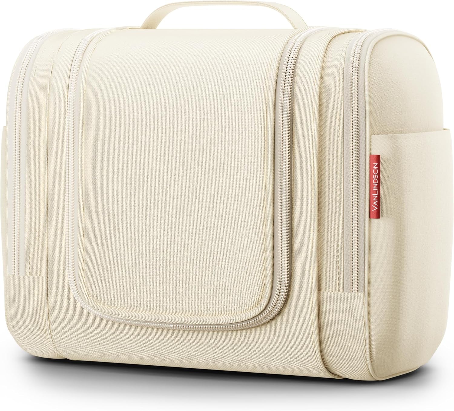 Vanlindson Beauty Case Da Viaggio XXL Donna E Uomo, 9 Litri, 3-In-1 Trousse Da Viaggio Da Appendere, Grande Porta Trucchi Impermeabile, Borsa Da Toilette, Nero