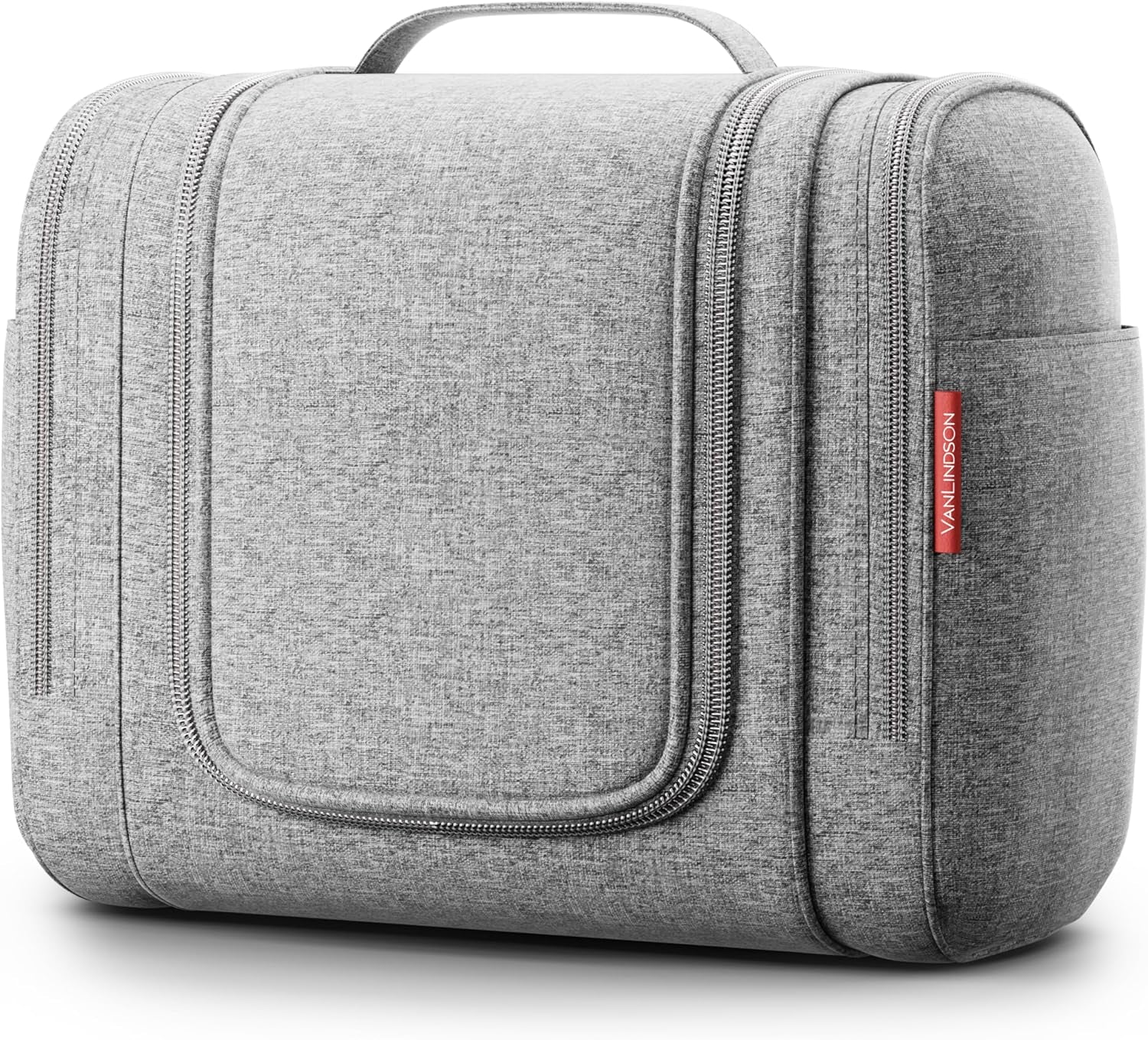 Vanlindson Beauty Case Da Viaggio XXL Donna E Uomo, 9 Litri, 3-In-1 Trousse Da Viaggio Da Appendere, Grande Porta Trucchi Impermeabile, Borsa Da Toilette, Nero