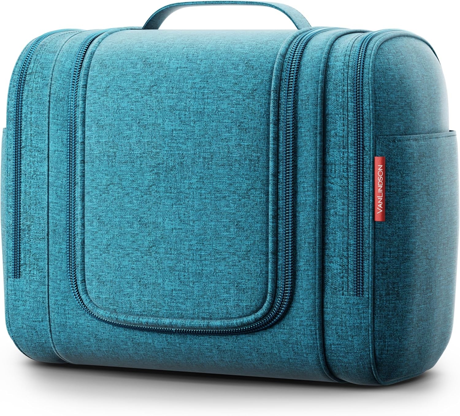 Vanlindson Beauty Case Da Viaggio XXL Donna E Uomo, 9 Litri, 3-In-1 Trousse Da Viaggio Da Appendere, Grande Porta Trucchi Impermeabile, Borsa Da Toilette, Nero