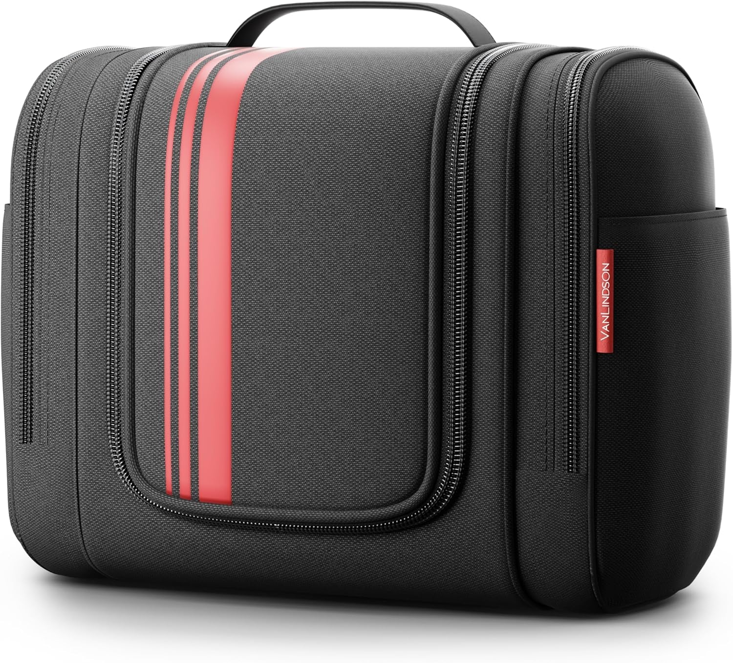 Vanlindson Beauty Case Da Viaggio XXL Donna E Uomo, 9 Litri, 3-In-1 Trousse Da Viaggio Da Appendere, Grande Porta Trucchi Impermeabile, Borsa Da Toilette, Nero